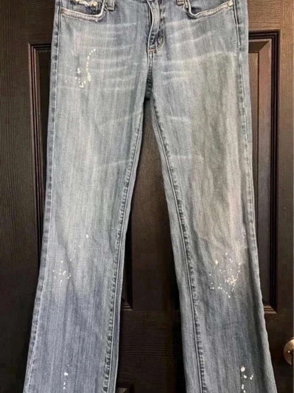 Vigoss Light Gray Straight Leg Jeans with Faded Detail